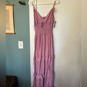wild fable Pink Floral Tiered Maxi Dress